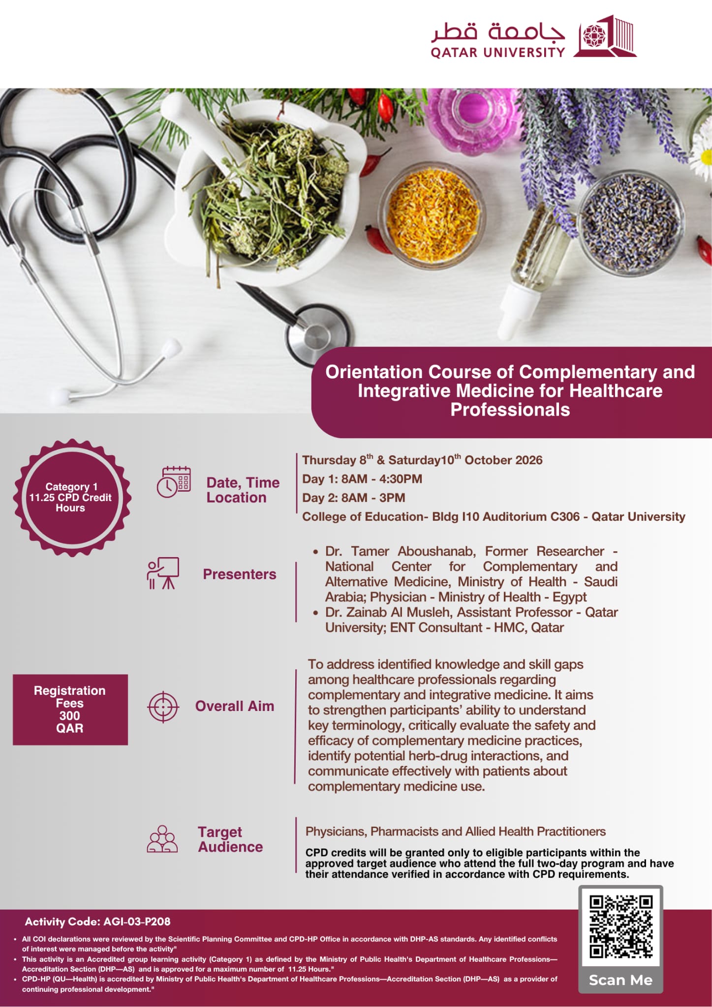 Orientation Course of Complementary and Integrative Medicine for Healthcare Professionals
